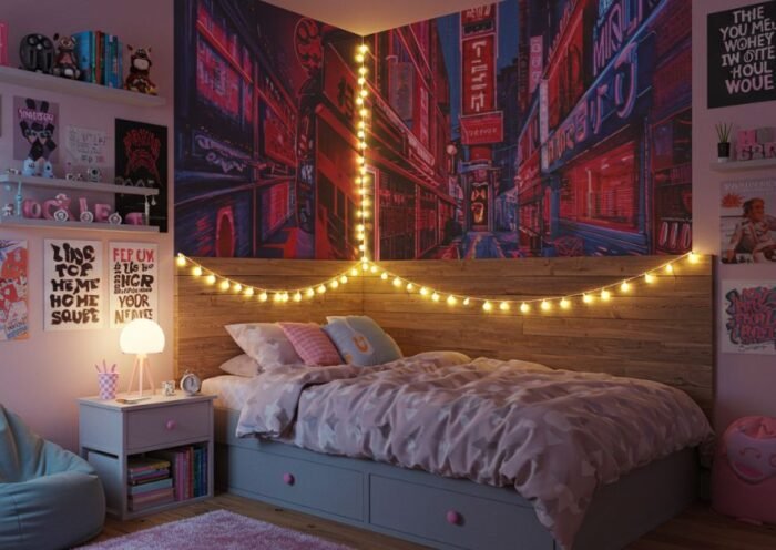 BEDROOM WALL DECOR IDEA FOR TEEN