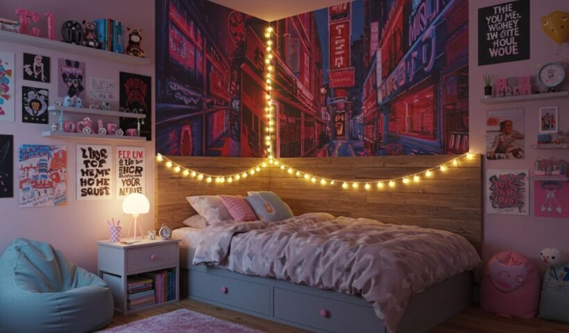 BEDROOM WALL DECOR IDEA FOR TEEN